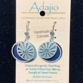 ADAJIO LEFT HAND STUDIOS Earring - Sun/Moon Blue