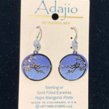 ADAJIO LEFT HAND STUDIOS Earring - Apple Blossoms/Pale Blues Round