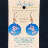 ADAJIO LEFT HAND STUDIOS Earring - Apple Blossoms/Blue Round