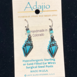 ADAJIO LEFT HAND STUDIOS *E-HEMATITE DIAMOND/AQUA