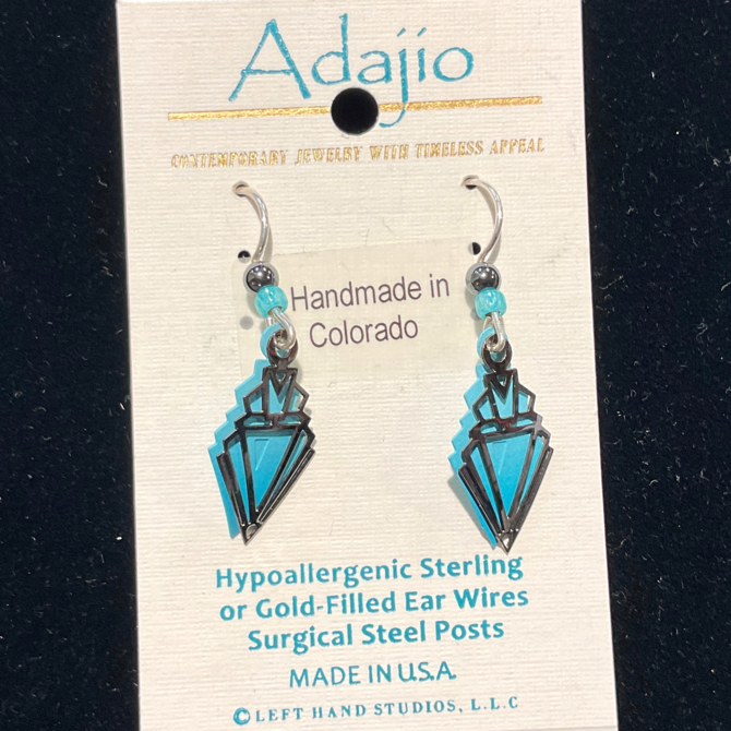 ADAJIO LEFT HAND STUDIOS *E-HEMATITE DIAMOND/AQUA