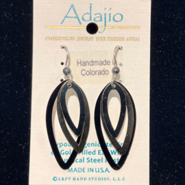 ADAJIO LEFT HAND STUDIOS Earring - Tri Teardrop Metallic