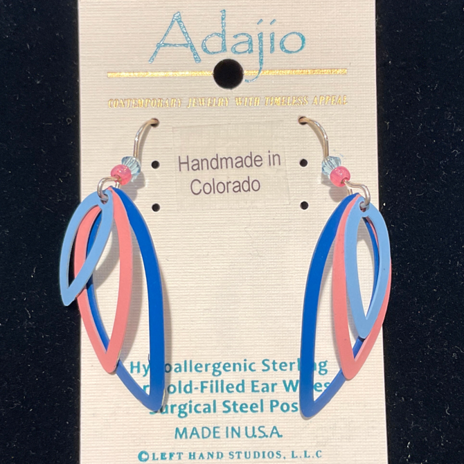 ADAJIO LEFT HAND STUDIOS *E-3 PT DROP BLUE/PINK