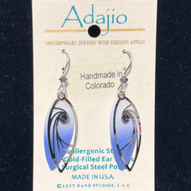 ADAJIO LEFT HAND STUDIOS Earring - Periwinkle Teardrop