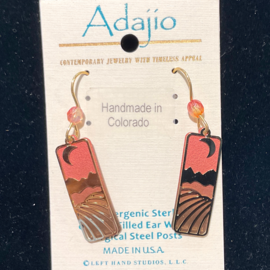 ADAJIO LEFT HAND STUDIOS Earring - Sunrise w/Moon