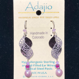 ADAJIO LEFT HAND STUDIOS Earring - Violet Double Curves