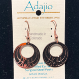 ADAJIO LEFT HAND STUDIOS Earring - Rose Gold/Black/Round