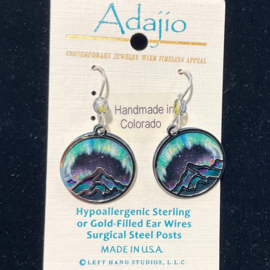 ADAJIO LEFT HAND STUDIOS Earring - Aurora Borealis Round