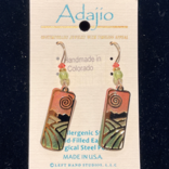 ADAJIO LEFT HAND STUDIOS Earring - Sunset Column Coral Olive