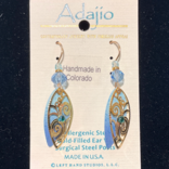 ADAJIO LEFT HAND STUDIOS Earring - Teardrop Over Blues Gold Plated