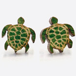GREEN TREE JEWELRY Earring - Sea Turtles Wooden