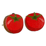 GREEN TREE JEWELRY Earring - Tomatoes Wooden