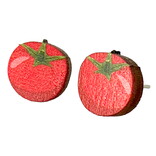 GREEN TREE JEWELRY Earring - Tomatoes Wooden