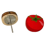 GREEN TREE JEWELRY Earring - Tomatoes Wooden