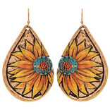 Rain Jewelry Collection Earring - Sunflower Teardrop