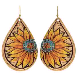Rain Jewelry Collection Earring - Sunflower Teardrop