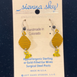 SIENNA SKY BY LEFT HAND Earring - Hive w/ Honey Bee