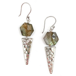 Anju Jewelry Earring - Labradorite/Silver Faceted