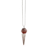 Anju Jewelry Necklace - Pink Quartz Silver Faceted