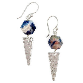 Anju Jewelry Earring - Sodalite/Silver Faceted