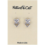 NATURE CAST METALWORKS Earring - 2 Hearts