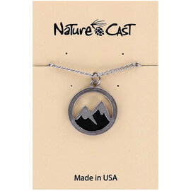 NATURE CAST METALWORKS Pendant - 2 Peaks 18"