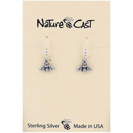 NATURE CAST METALWORKS Earring - Bee Sterling Silver