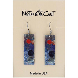 NATURE CAST METALWORKS Earring - Abstract Circles Rectangle