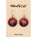 NATURE CAST METALWORKS Earring - Moose Round Colorful