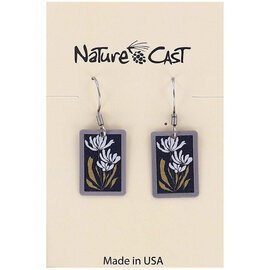 NATURE CAST METALWORKS Earring - Flowers White