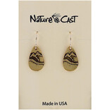 NATURE CAST METALWORKS Earring - Mountain Gold Teardrop