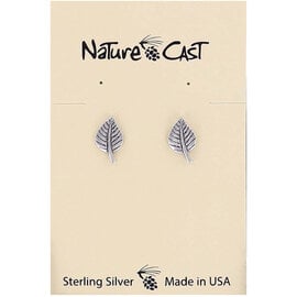 NATURE CAST METALWORKS Earring - Aspen Leaf Post