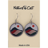 NATURE CAST METALWORKS Earring - Mountain/Sun Round
