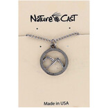 NATURE CAST METALWORKS Pendant - Mountains in Circle 18"