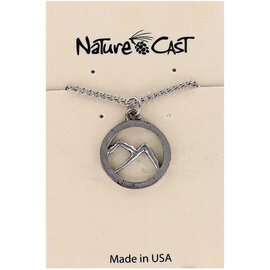 NATURE CAST METALWORKS Pendant - Mountains in Circle 18"