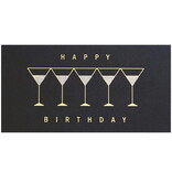 NIQUEA.D BY AVANTI Card - Row of Martinis on Black