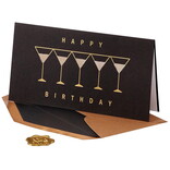 NIQUEA.D BY AVANTI Card - Row of Martinis on Black