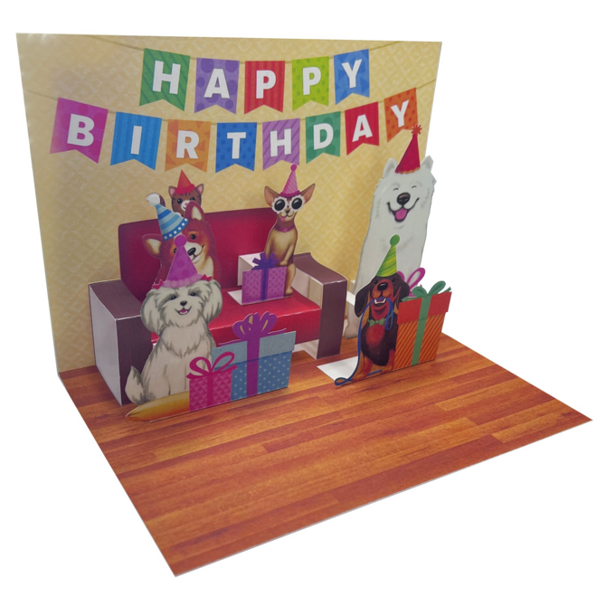 NIQUEA.D BY AVANTI Card - Dogs on Couch Pop Up