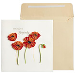 NIQUEA.D BY AVANTI Card - Poppies Quilled Sympathy