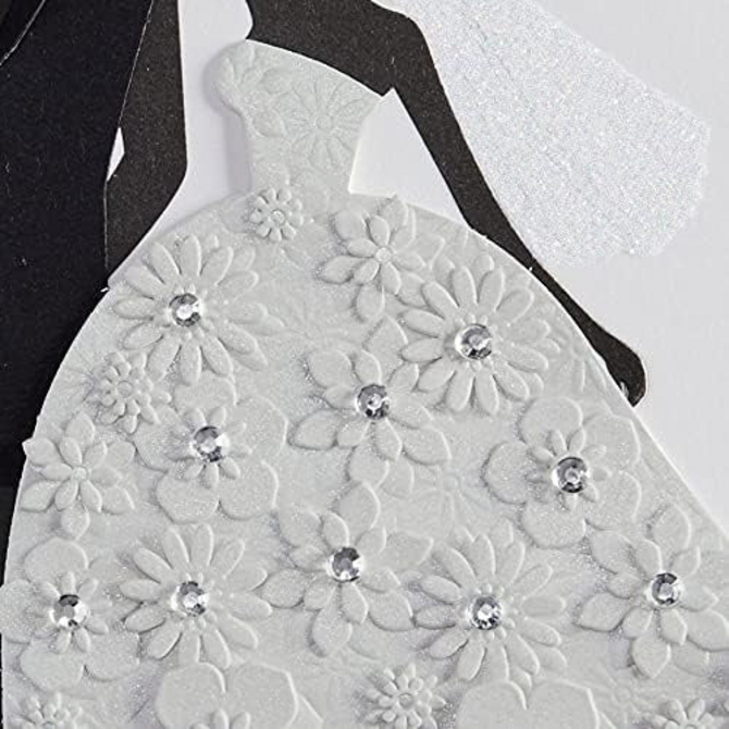 NIQUEA.D BY AVANTI Card - Bride & Groom w/Flowers