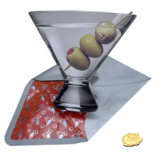 NIQUEA.D BY AVANTI Card - Martini Die Cut Bday