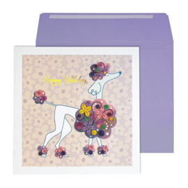 NIQUEA.D BY AVANTI Card - Poodle Birthday Quilled