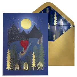 NIQUEA.D BY AVANTI Card - Boat Scene at Night Anniversary