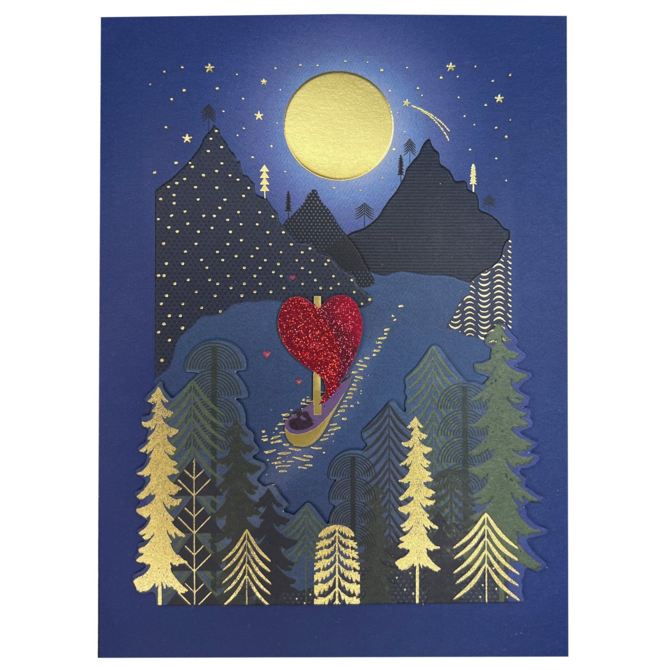 NIQUEA.D BY AVANTI Card - Boat Scene at Night Anniversary