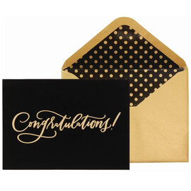 NIQUEA.D BY AVANTI Card - Gold Lettering/Black Flocking