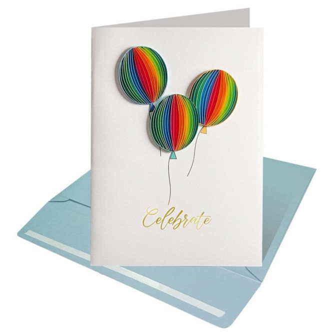 NIQUEA.D BY AVANTI Card - Birthday Balloons Quilled