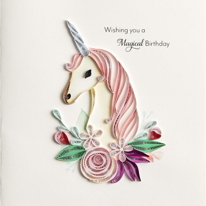 NIQUEA.D BY AVANTI Card - Unicorn Head Quilled