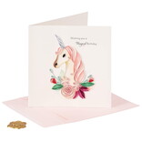 NIQUEA.D BY AVANTI Card - Unicorn Head Quilled