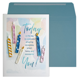 NIQUEA.D BY AVANTI Card - Candles on Balloons Quilled