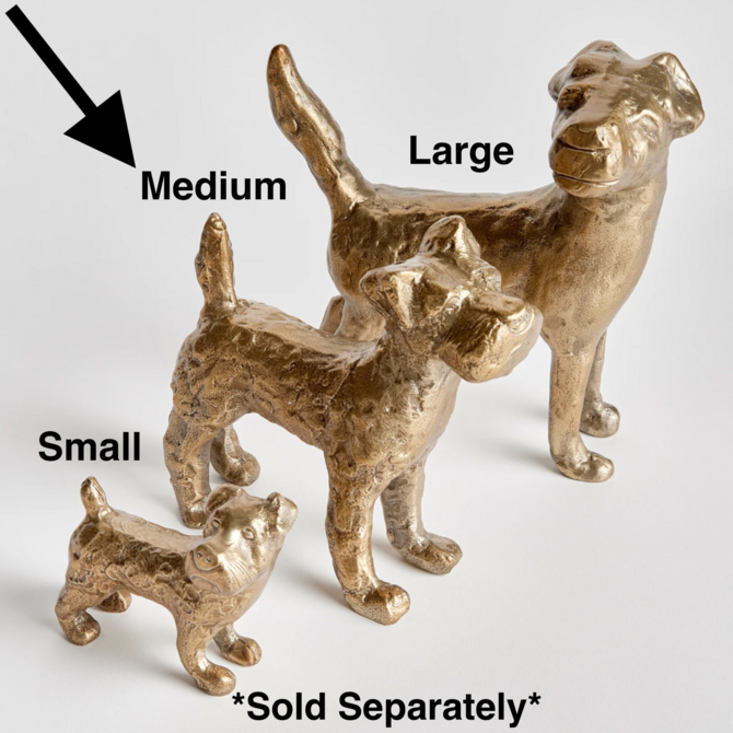 Napa Home & Garden DECOR-DOG MTL MD